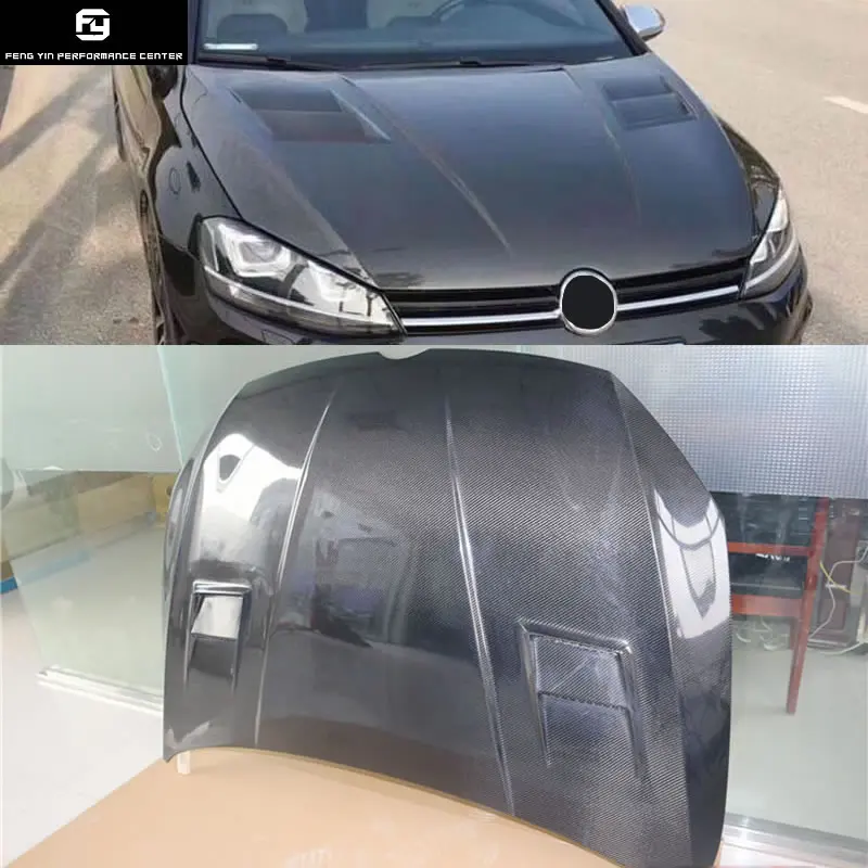

Hot sell Golf7 carbon fiber engine hood cover for Volkswagen Golf 7 front bumper Aspec style 14-15