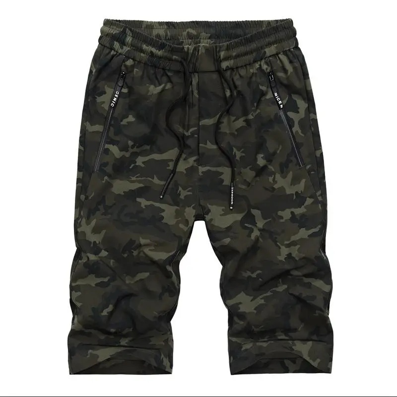 Новые повседневные мужские шорты свободный большой код камуфляжные шорты