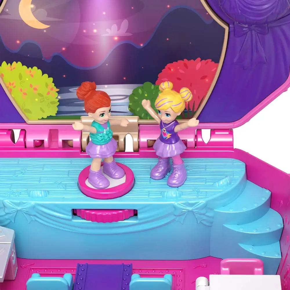 Оригинальная мини-шкатулка для девочек Polly Pocket World, Новая игрушка FRY35, миниатюрная Музыкальная шкатулка, детские игрушки для девочек, куклы для девочек