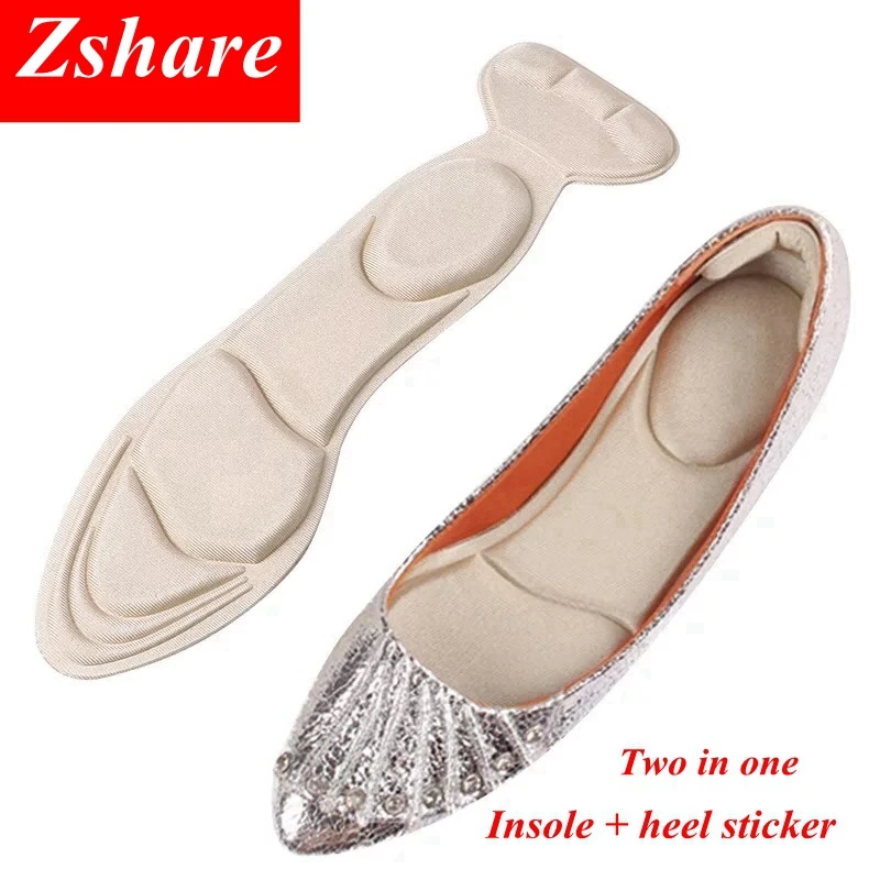 

1Pair T-shaped Foam Invisible Women Arched Support Insert Insole High-heels Insoles 7D Soft Heel protection insole ND-2