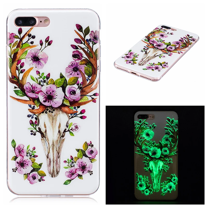 Nephy Мягкий силиконовый чехол для iPhone 6S 5S 6 5 S C SE X 8 7 Plus 6splus 7plus 8plus 3D светящийся