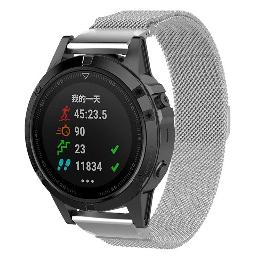 Для смарт часов Garmin Fenix 6/6Pro/5/5 Plus 22 мм Миланский Ремешок Браслет ремешок для Forerunner