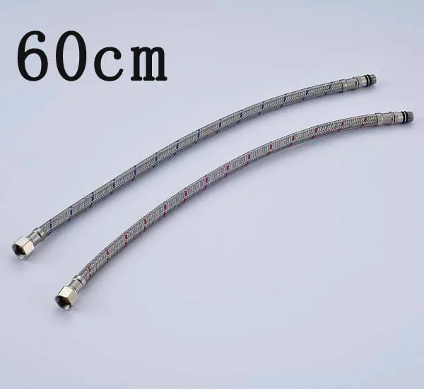 

Stainless Steel 2 Hoses Bathroom Faucet Or KItchen Tap Water Inlet Hoses