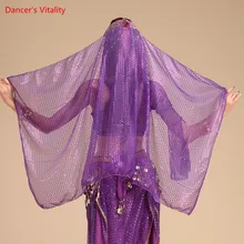 6 цветов сари танцевальная одежда Индия танец живота одежда головной убор шарф головной убор Болливуд танцевальный костюм вуаль на голову