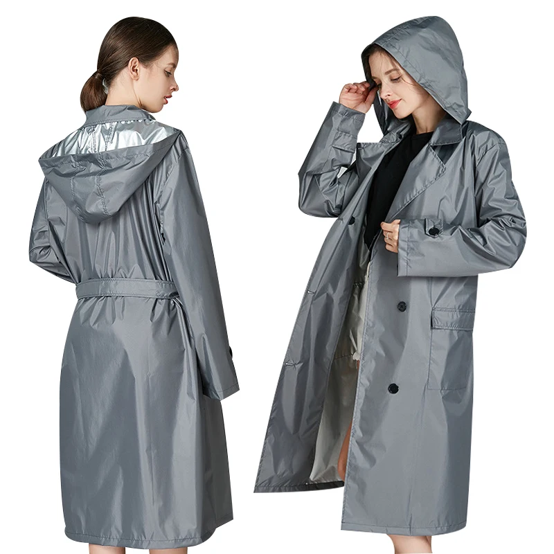 

Yuding Women/men Raincoat with Blet Universal Rain Jacket Polyester Hiking Impermeable Hombre chubasquero mujer
