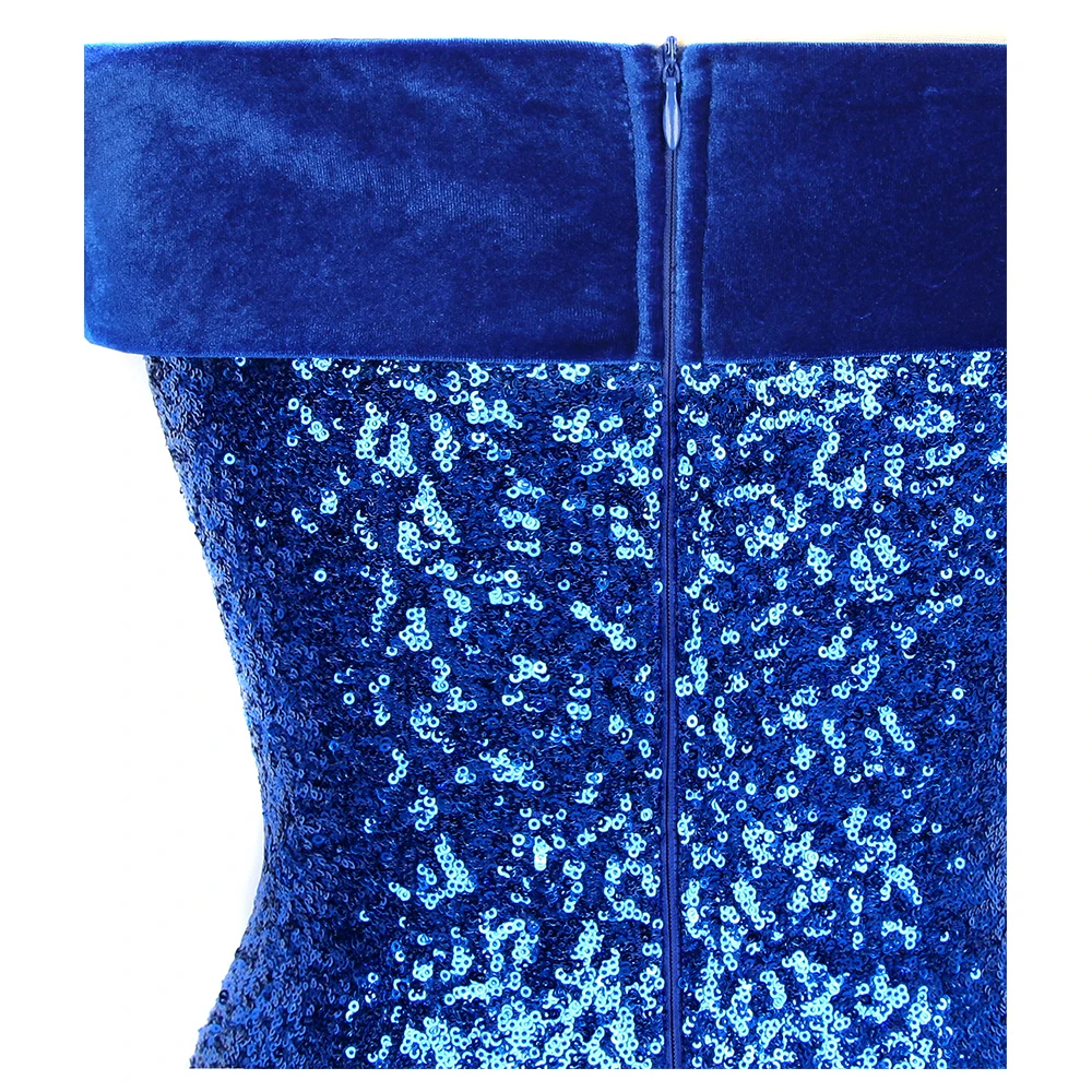 Angel-Fashion женское Плиссированное длинное вечернее платье-Русалка с вырезом лодочкой и разрезом голубое 430 388