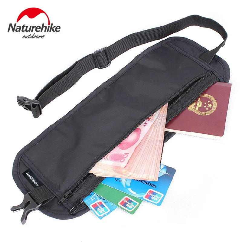 

NatureHike Nylon Ultra-Slim Travel Outdoor Sport Anti-Theft Bag Passport Packs Credit Cards Bags Hidden Safe Hiking Running