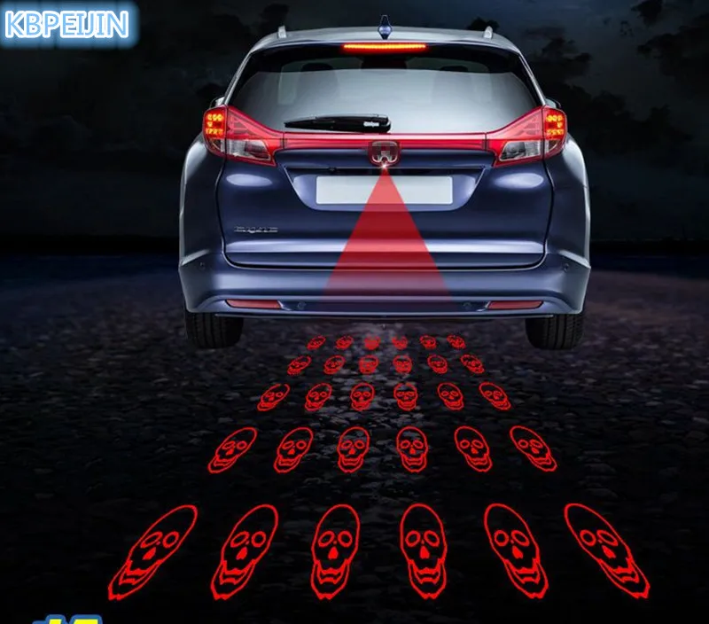 

New Pattern Anti Collision Rear-end Car Laser Tail Fog Light Sticker for Dodge charger journey challenger caliber accessories