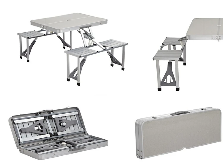 Thickening / Wood / Abs / Outdoor Aluminum Folding Tables And Chairs