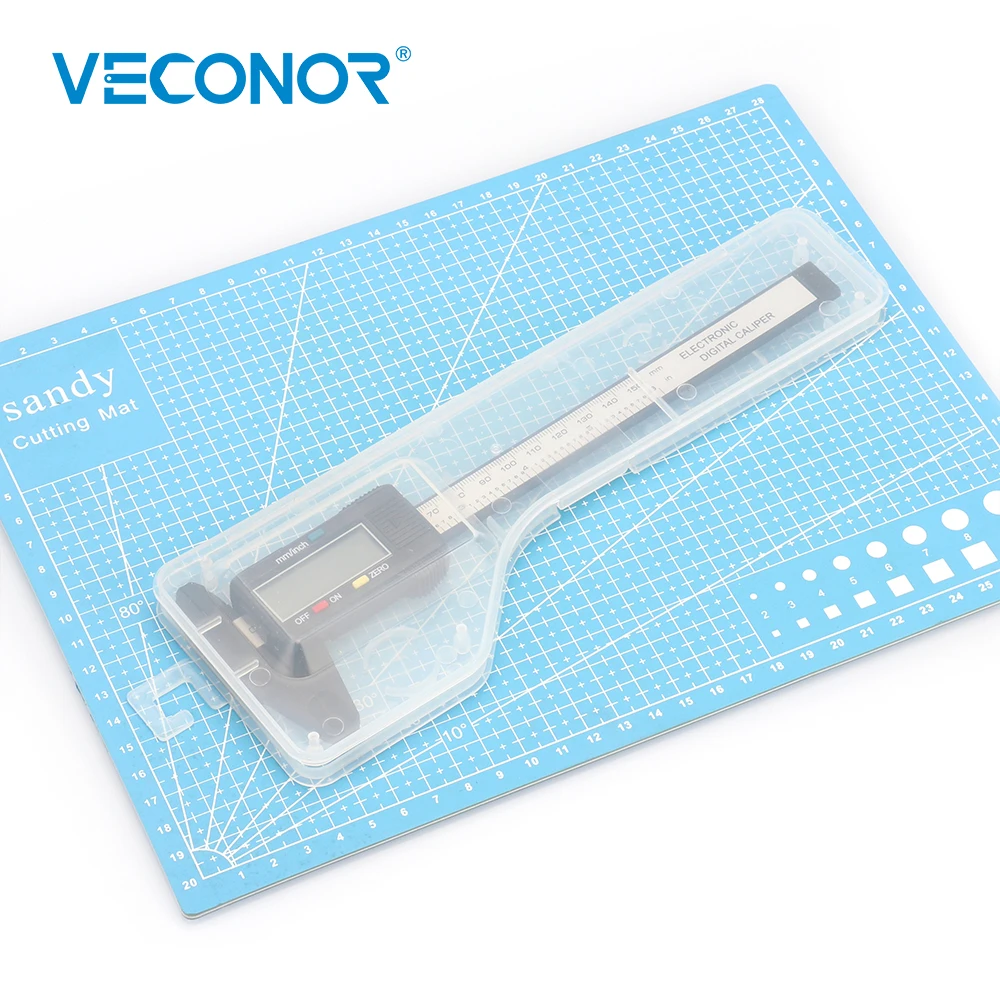 

Veconor 150mm Digital Electronic LED Display Carbon Fibre Vernier Caliper Micrometer Gauge For DIY Use With Retail Package