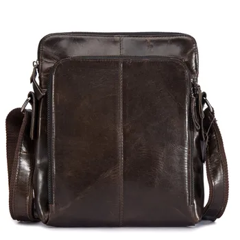 

2019 Hot high quality Oil wax cowhide shoulder bag men vintage casual messenger bag designer bags in genuine leather