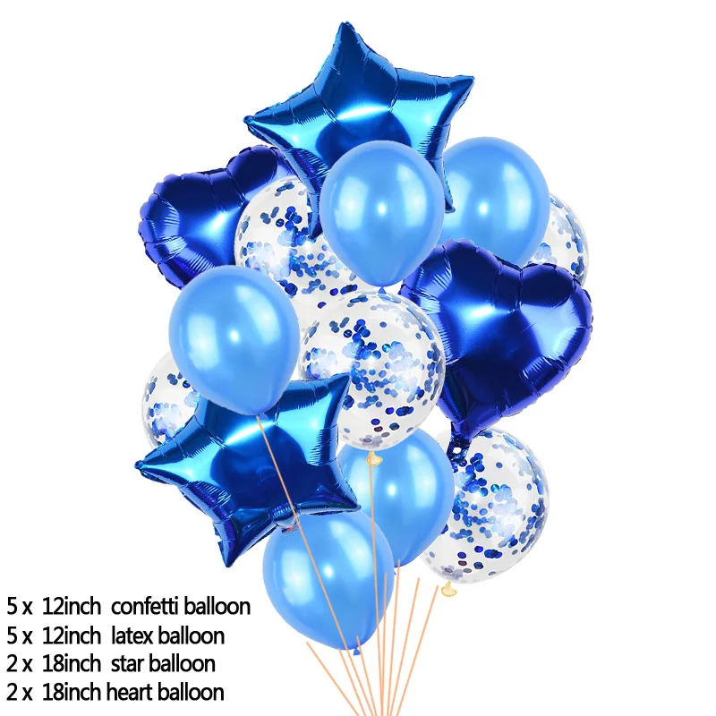 14 шт./компл. сердце, звезда, Фольга конфетти для воздушного шара латексные воздушные шары на день рождения Свадебная вечеринка украшения Globos клипсы для воздушных шаров, аксессуары - Цвет: T19