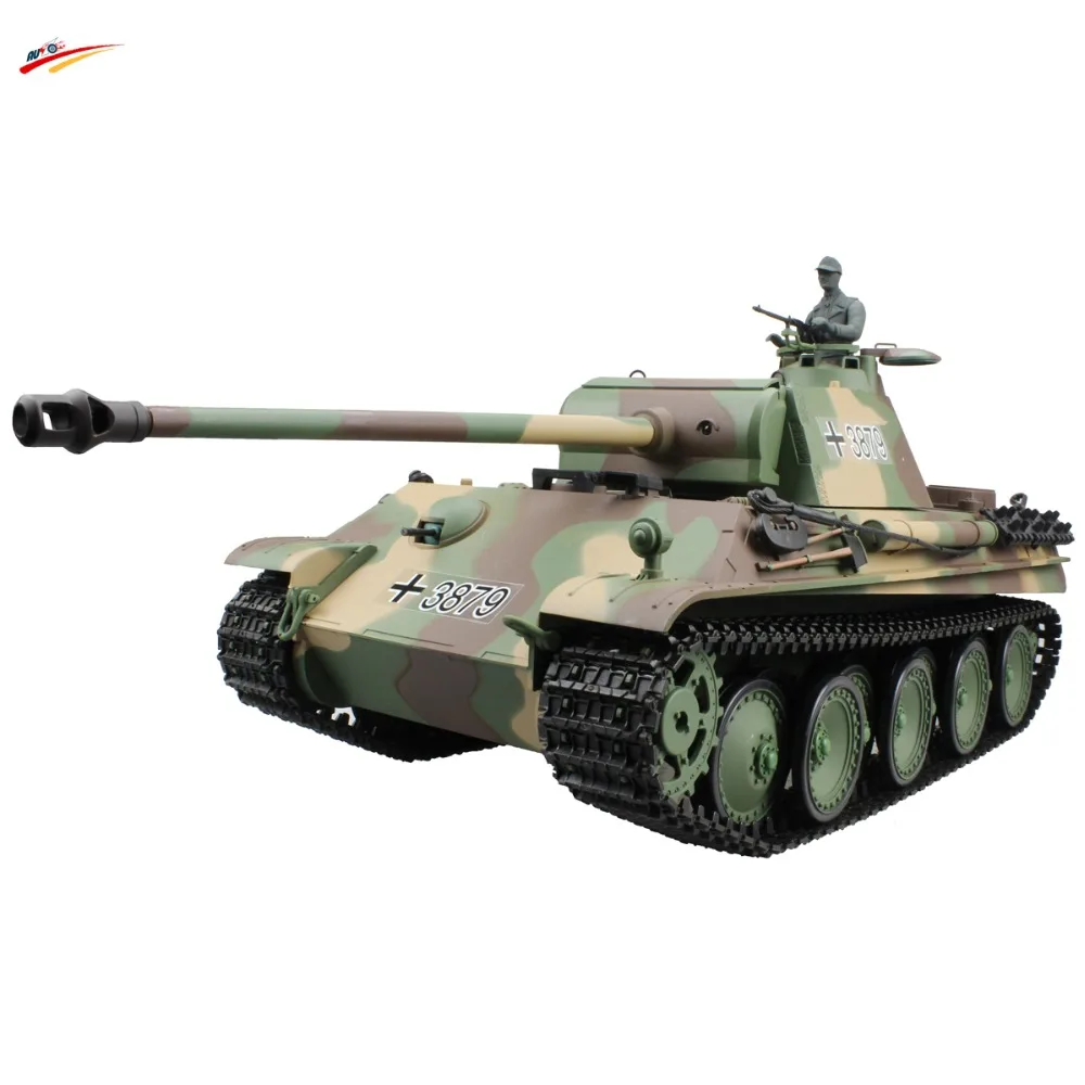 RC Tank 2 4G 1 16 German Panther Type G Battle Tank AirSoft with BB Smoking