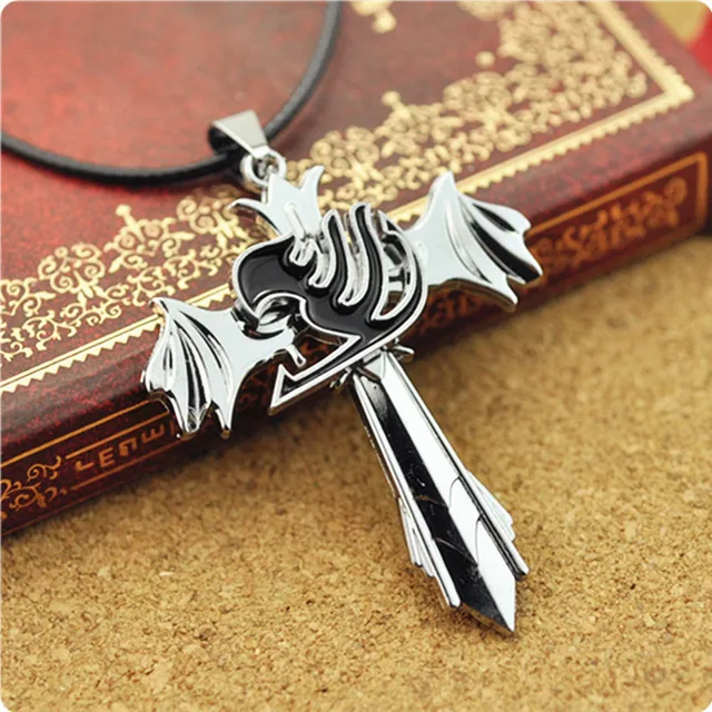 Fairy Tail Personality Necklace The Choker Wings Rotatable Pendant