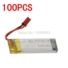 100 шт. UDI U817A U818A U818 V959 V929 V222 S032 H07N H07C H07NL корп Quadricopter запасные Запчасти Батарея 3,7 V 680 мА-ч
