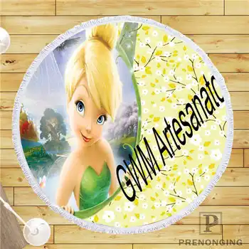 

Custom DIY Customized Microfiber Fabric Tinkerbell-Cute-Desktop Round Beach Blanket Towel Printed on Demand 150cm #19-01-28-1-20