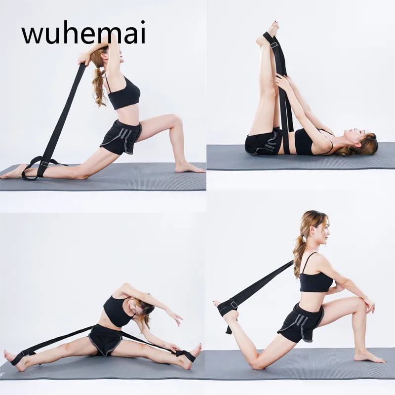 Wuhemai, регулируемая дверная верхняя ножка, новинка, для йоги, Натяжная лента, эластичный пояс с хлопковым многофункциональным ремнем для йоги