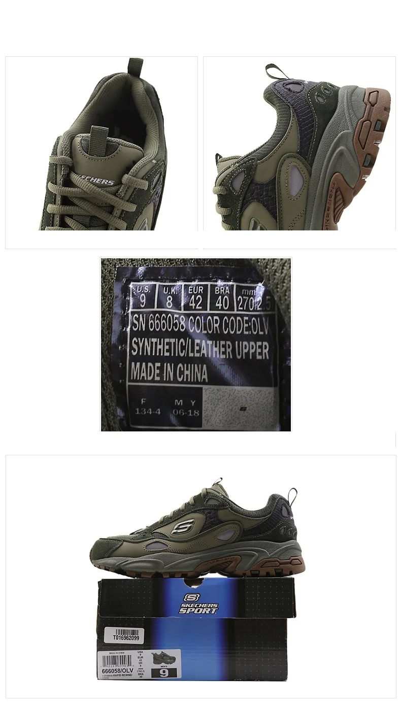 Skechers/Мужская обувь; D'lite Dad кроссовки; Высококачественная Мужская Повседневная обувь; удобная сетчатая Уличная обувь; Tenis Masculino; 666058-BKW