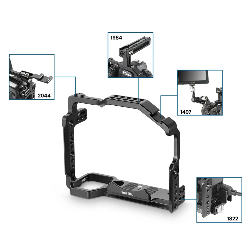 SmallRig для Nikon D850 облегающая клетка со встроенной Arca Swiss QR пластиной и NATO Rail 2129