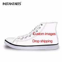 INSTANTARTS/Мужская Вулканизированная обувь; классическая парусиновая обувь суперзвезды с высоким берцем; Индивидуальные изображения; Прямая поставка; мужские кроссовки на плоской подошве