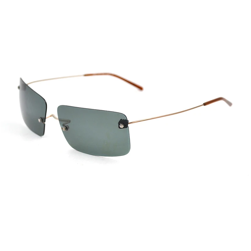 

180 rotation Folding Men Polarized Sunglasses Male Spectacles Gafas Oculos masculino Rimless Whirl Rotation Send With Case L2