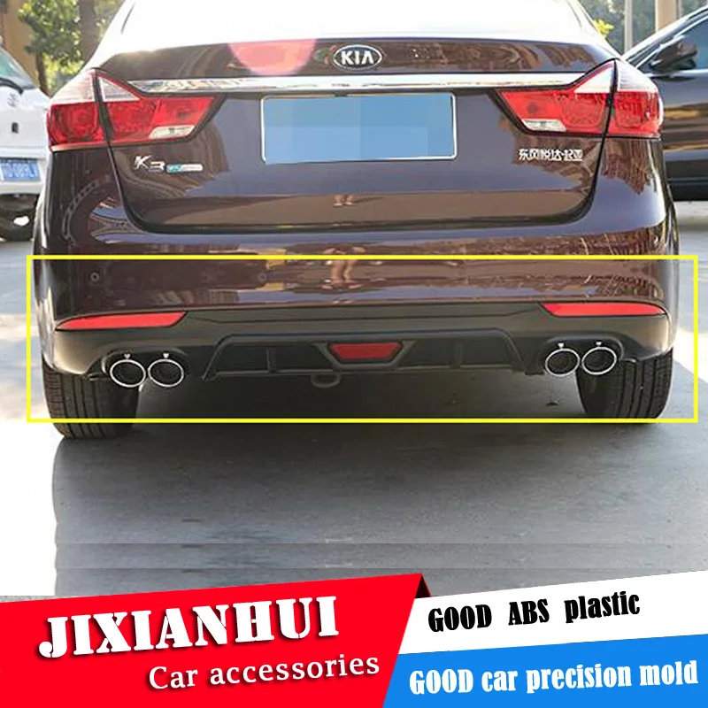 

For Kia Forte K3 Body kit spoiler 2016-2018 For Forte K3 DK ABS Rear lip rear spoiler front Bumper Diffuser Bumpers Protector