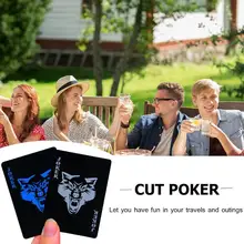 Черные пластиковые ПВХ креативные водонепроницаемые карты для покера прочная коллекция игральные карты