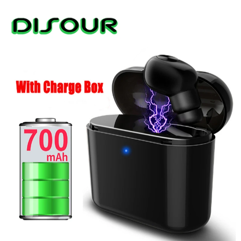 

DISOUR BL1 Bluetooth Earphone With Charging Box Portable Invisible MIni Wireless Earbud Headset For Xiaomi IPhone Samsung Huawei