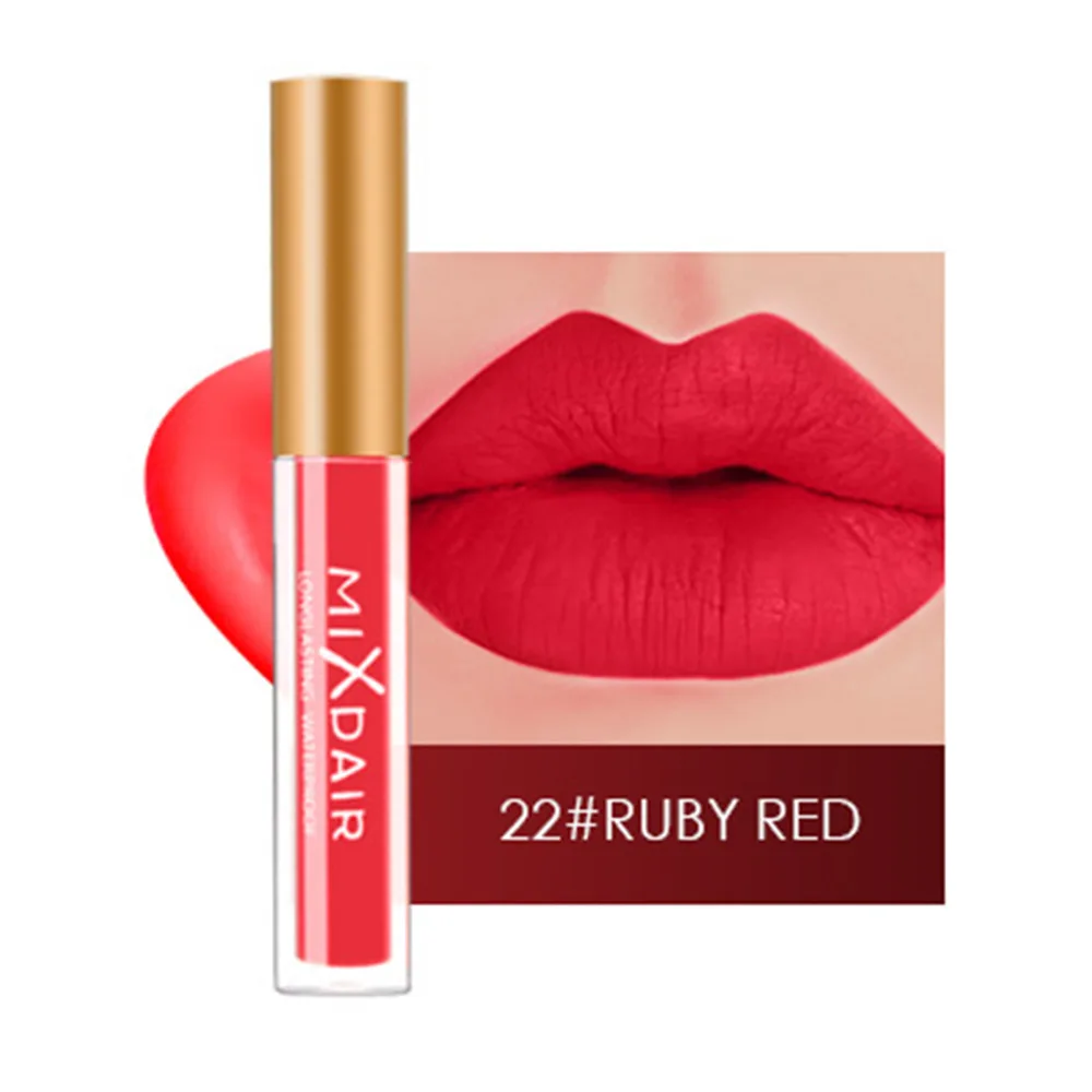 Lipstick 2 С длинным рукавом долговременная губная помада матовая Водонепроницаемый помада матовых оттенков, 4 цвета; пикантные туфли с красной коричневые пигменты для макияжа матовая губная помада для губ - Цвет: Lipstick 2