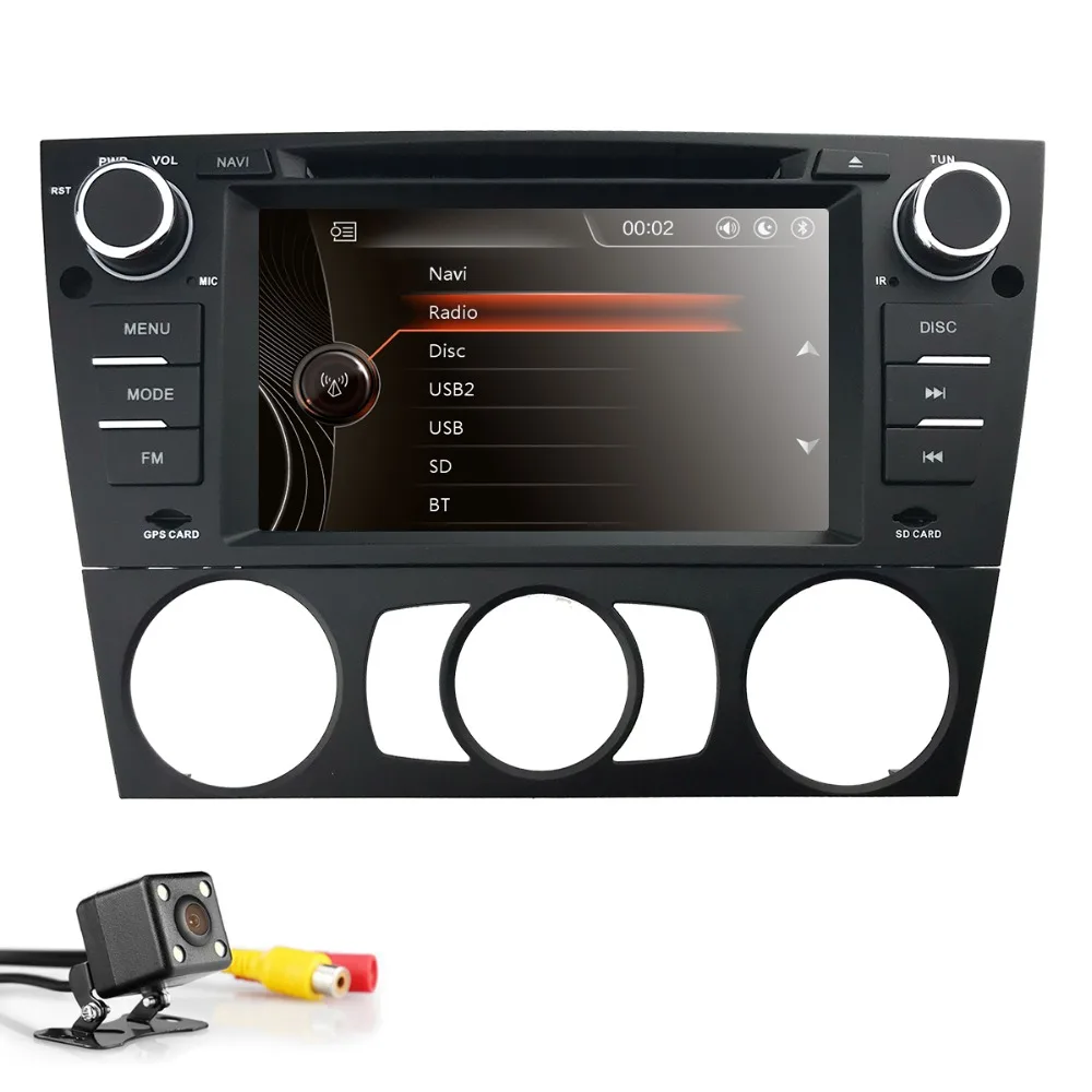 

7" Car DVD radio for BMW E90 E91 E92 E93 GPS Bluetooth Radio USB SD Can bus Free Rear Camera 8 GB map card SWC RDS AM FM