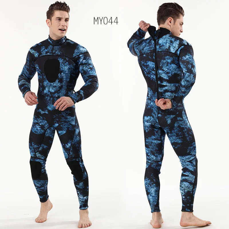 3 мм Камуфляжный соединенный подводный костюм для теплого хлоропрена резиновый погружной мужской водонепроницаемый водолазный костюм Размер S-XXXL - Цвет: one