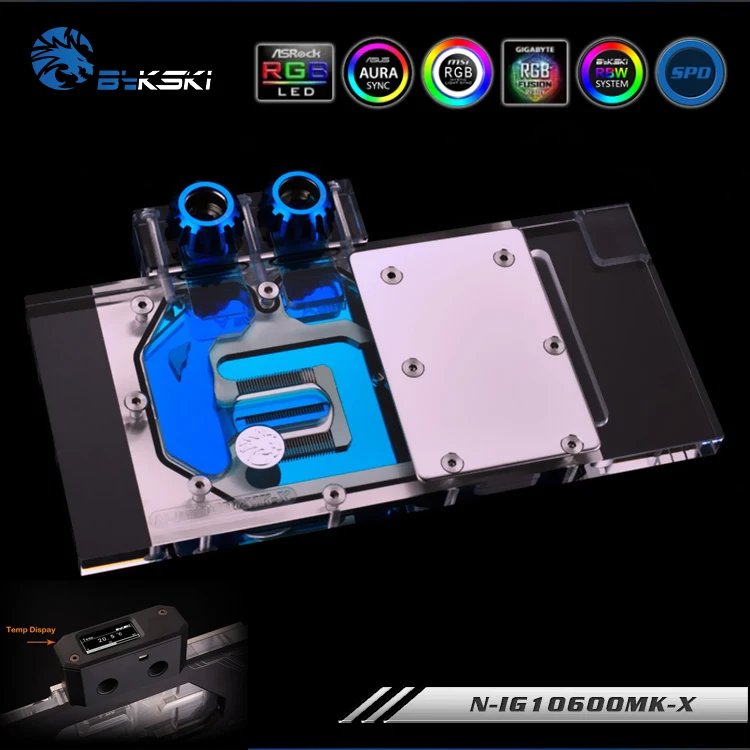 Bykski N IG1060OMK X GPU/VGA полное покрытие водяного охлаждения блок с RGB LED свет комплект для