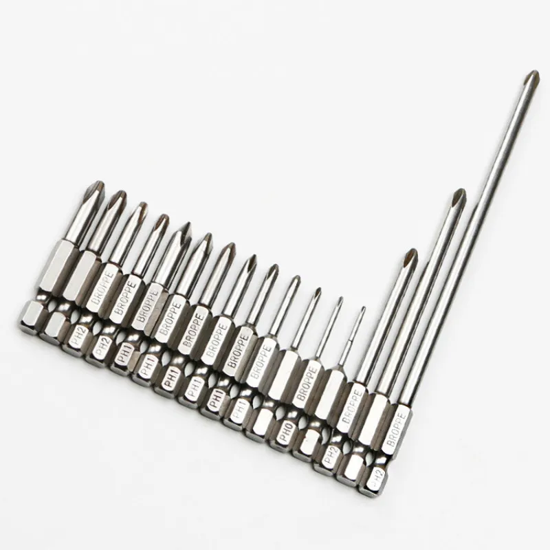 

Magnetic Philips Screwdriver Set 1/4 Inch 6.35mm Shank S2 Alloy Steel 100mm Long Magnetic Hex Screwdriver Bit Set