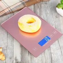 5 кг 5000 г 1 г светодиодный дисплей Кухня Еда диета весы Закаленное стекло сенсорный экран Баланс Электронные цифровые весы для багажа 40% скидка
