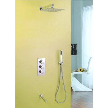 

Homedec doccia 12'' Luxury Brass Construction In wall Mounted Thermostatic Shower Faucet Mixer Taps-Free Shipping