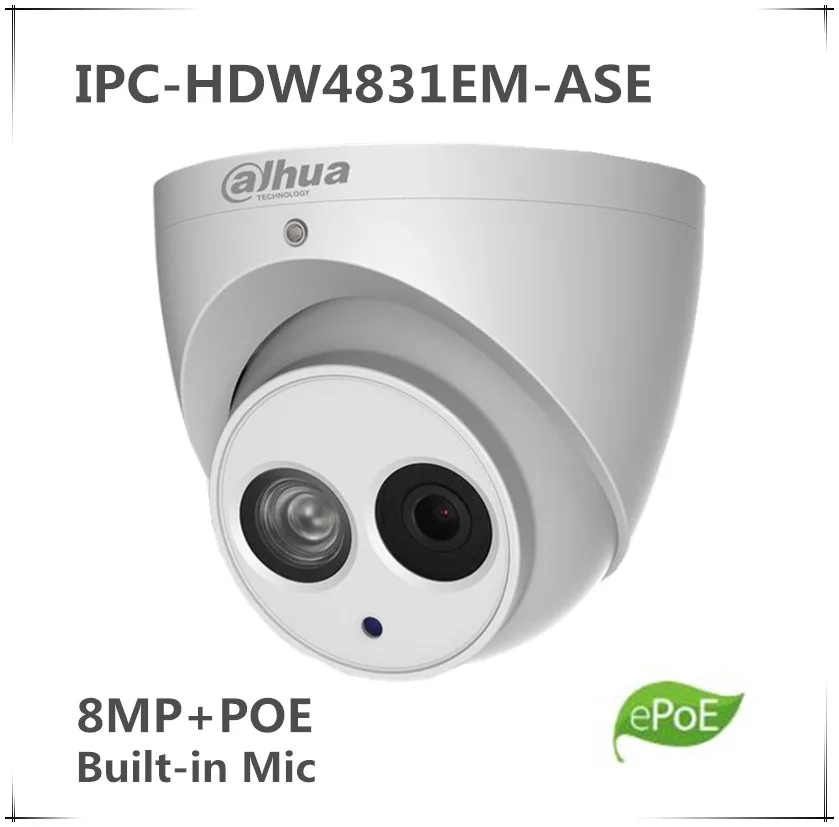 Оптовая продажа оригинальная сетевая камера dahua IPC-HDW4831EM-ASE 8MP POE IR Eyeball встроенный