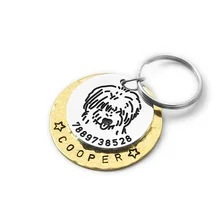 На заказ Старый Английский овчарка Собака бирка, собачий жетон с гравировкой, домашний питомец с индивидуальной надписью ID бирка, Pet ювелирные изделия, Старый Английский овчарка ID бирка