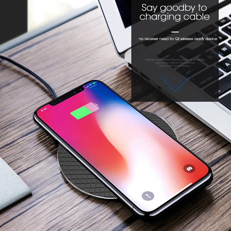 10W Qi Wireless Charger for iPhone X Xs MAX XR 8 plus Fast Charging for Samsung S8 S9 Plus Note 9 8 USB Phone Charger Dock Pad (1)