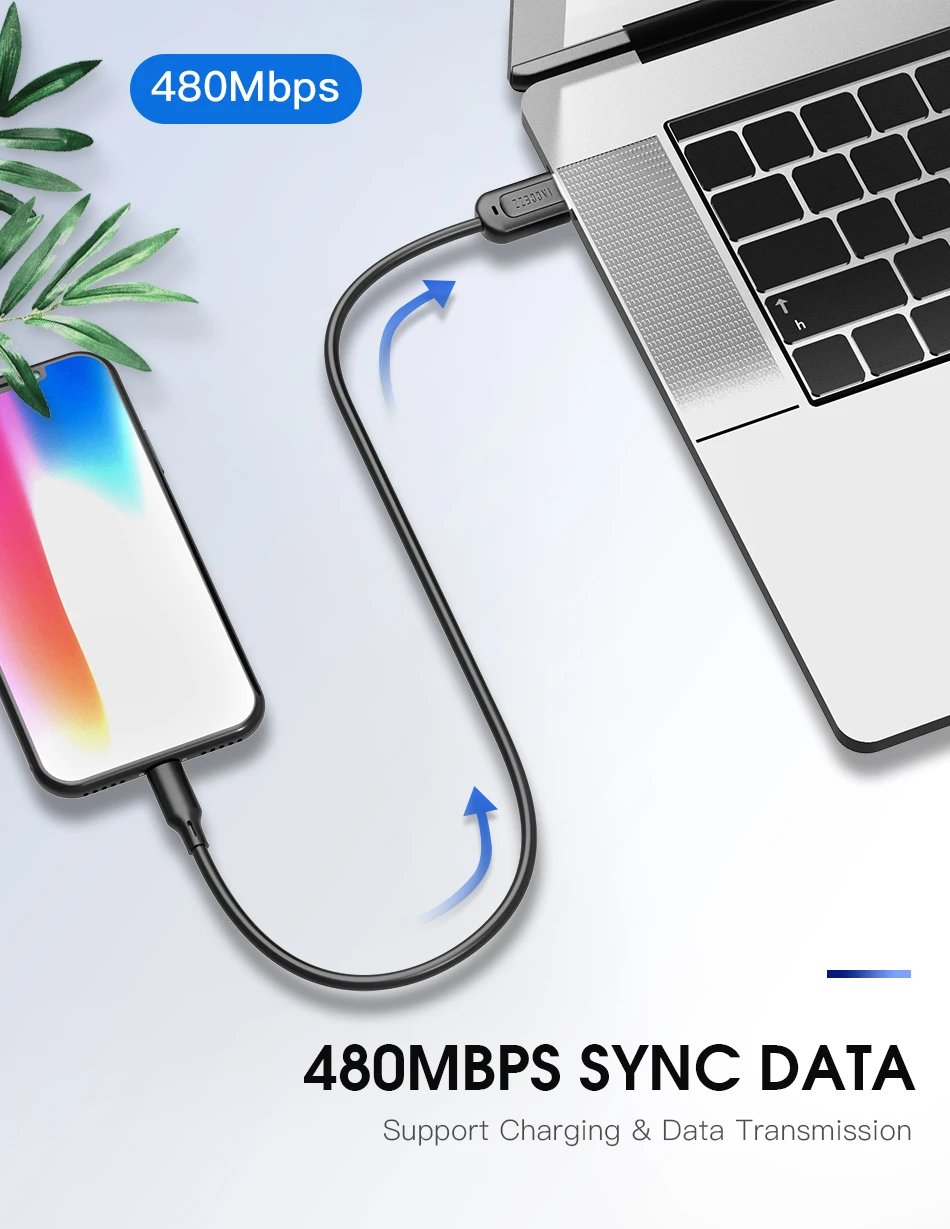!ACCEZZ TPE USB Cable For iPhone X XS MAX XR 8 7 6 6S 5 5S Plus Lighting Charging Data Cable For Apple ipad Mini Charge Cord 3M (5)