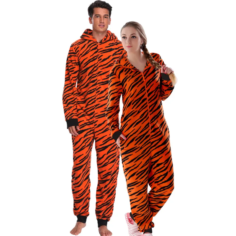 Animal Adult Tiger Super Soft Kigurumi Onesie Couple Pijama Pajamas