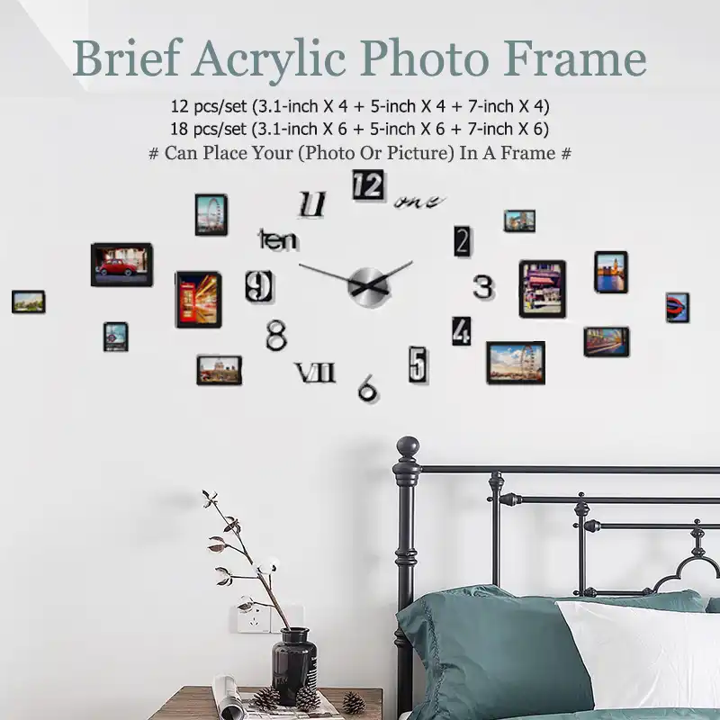 Envio Gratis 2018 Acrilico Familia Diy Marcos De Fotos 9 Y 12 Y 18