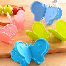 1 шт. фиксатор для горшка силиконовые в форме бабочки Магнитная тарелка чаша микроволновая печь кухонные инструменты