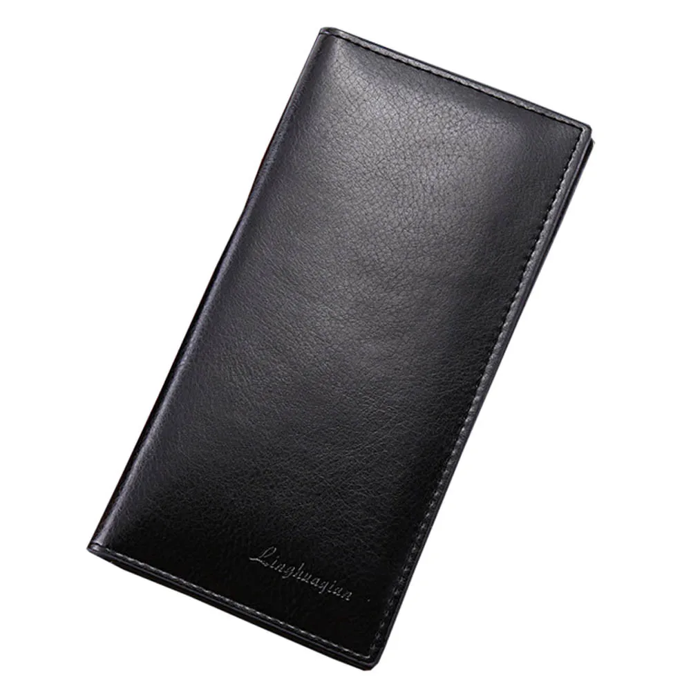 

Fashion Vintage Matte Men Long Wallet PU Leather Concise Money Bag Purse Card Holders Clutch Men Business Wallets#H10