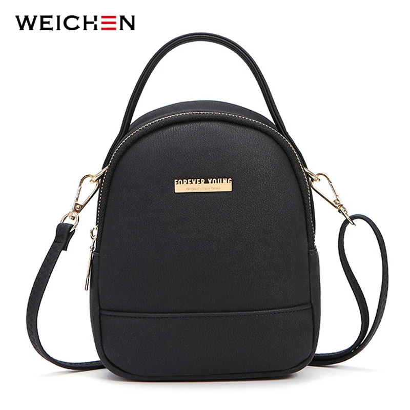 WEICHEN Multi-función de las mujeres Mochila de cuero de las señoras bolsos de hombro de mujer de la moda Mochila pequeña Bolsa saco nuevo