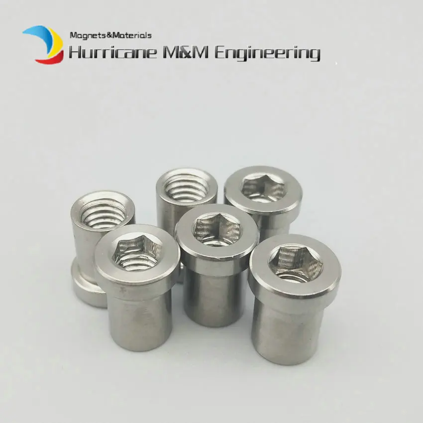 Титановая Заколка Для Ti C Shift Nut M6 13-33 мм DIY Шестигранная розетка с внутренней резьбой Ti болты Ti Винт Ti крепеж 2 шт