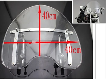 

Universal Clear Windshield Windscreen For Yamaha Honda Kawasaki Suzuki Street Bobber Custom Chopper Cruisers