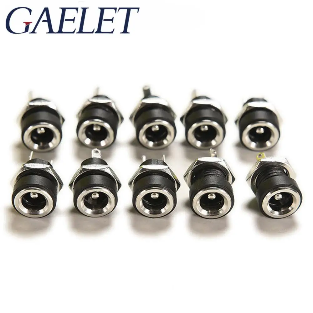 

10 pcs 3A Plastic Male Plugs + Female Socket Panel Mount Jack DC Power Connector Electrical Supplies Terminal Types 5.5*2.1