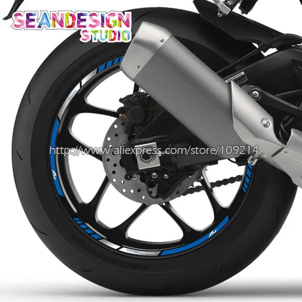 

For YZF R1 R6 R3 Motorcycle Wheel Sticker Decal Reflective Rim Bike Suitable