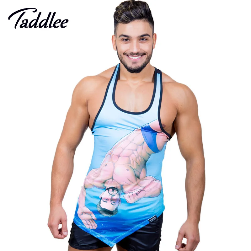 

Taddlee Brand Men Tank Top Singlets Muscle Top Tees Sleeveless Undershirts Sports Running Fitness Stringers Singlets Gasp Tshirt