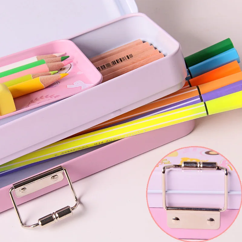 

Cartoon multi-function pencil case student children three-layer large-capacity pencil case tin box storage box